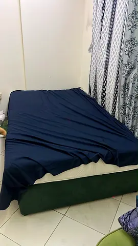 Queen size bed base with mattress — good condition