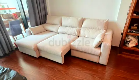 Excellent condition IKEA esklstuna lshape sofa bed with storage beige