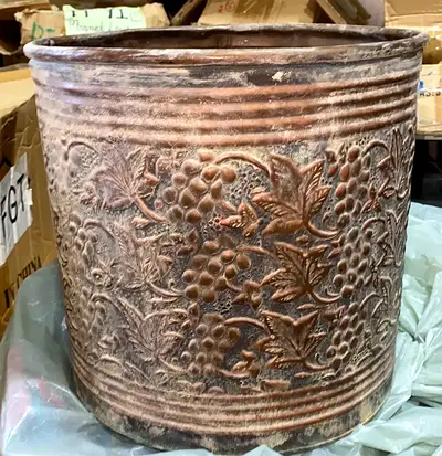 Decorative metal antique pot 25cm height