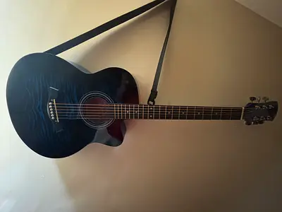 Blue acoustic guitar - Best condition, playable