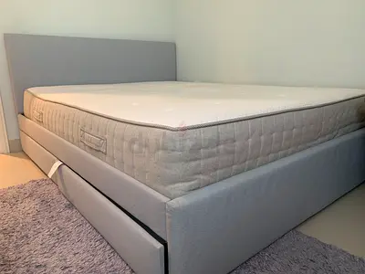 IKEA GLADSTAD Queen Bed with Storage – Good Condition