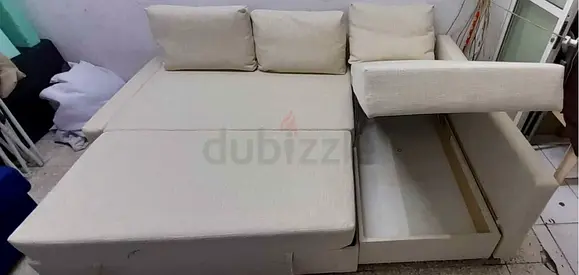 Modern L-Shaped Sofa Bed with Storage