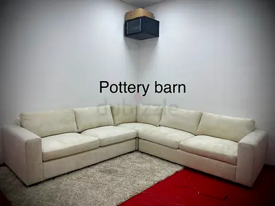 Looks great condition pottery barn beige color corner sofa