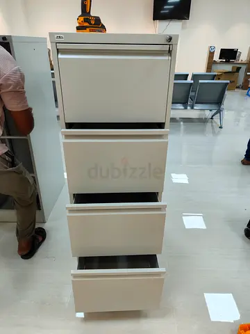Metal 4-Drawer Filing Cabinet - Gray Colour