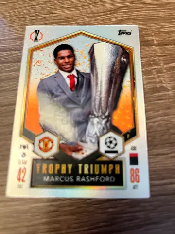 Topps Marcus Rashford Trophy Triumph Manchester United Card