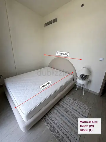 Bed with mattress