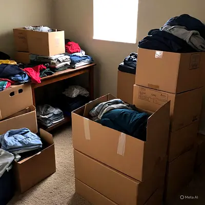 only a few belongings. Safe transport furniture, luggage and cartons, load them