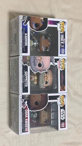 Lot of 3 Funko pops , willing to negotiate, (60 dirhams for the 3) ( looking for offers aswell )