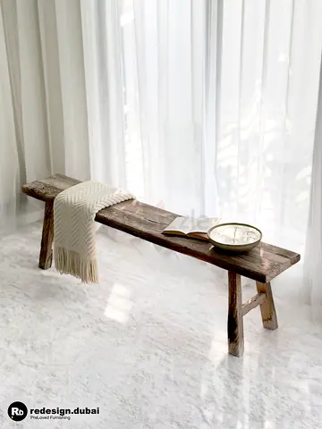 RUSTIC RECLAIMED WOODEN BENCH