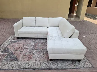 Premium Quality Natuzzi Italian L Shape Sofa Beige Excellent Condition