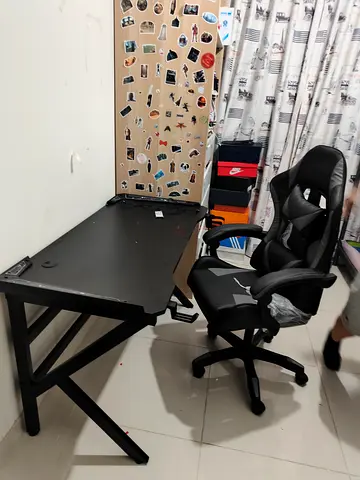 Gaming/Study Desk with Ergonomic Gaming Chair Chair