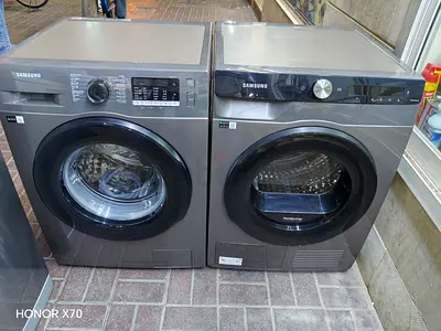Samsung Front Load Washer and Dryer Set 9Kg - Grey, Good Condition