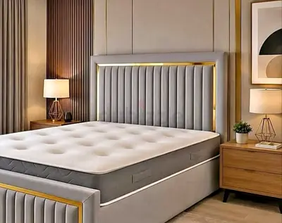 Light gray colour 180*200 king size Bed