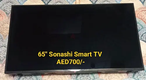 65" Sonashi Smart TV - Good Working Condition, AED 700