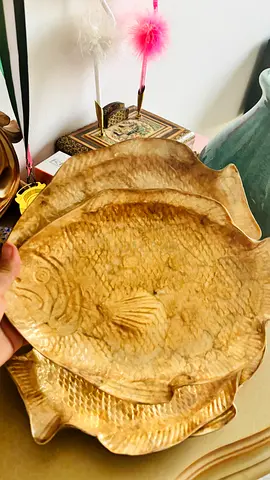Set of 3 Decorative Fish-Shaped Ceramic Serving Platters