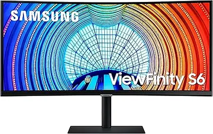 Samsung ViewFinity S6 34 Inch Ultrawide Curve WQHD 3440x1440 100Hz USB-C BuiltinCam Speakers Monitor