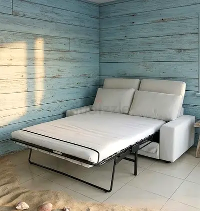 Modern Fold Out Sofa Bed in Light Gray IKEA vimle