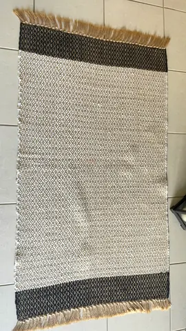 Center Point- neutral patterned rugs with fringe