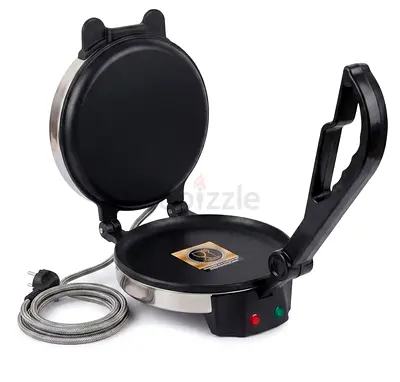 Electric Roti/Chapati Maker - Nonstick Round Plate, Stainless Body