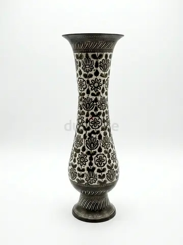 Brass antique decorative vase 29cm tall