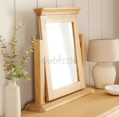 French Chateau Oak Vanity Dressing Table Mirror (60 x 50 cm) - (100 AED)