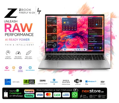 Hp Z FireFly 16 G9 ●Power Meets Elegance - Core i7 NVIDIA - zbook xps precision p1 p16 studio fury
