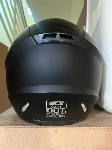 GLX GX11 Matte Black Motorcycle Helmet