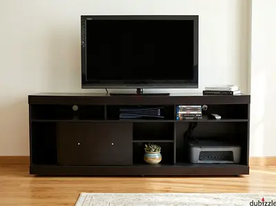 HOT OFFER Black TV Stand and Shelf Unit
