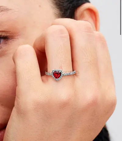 Pandora Elevated Red Heart Ring Size 50