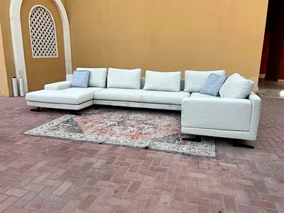 Ŝame __ Like brand new Eberza U Shape Sofa Beige