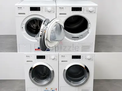 Miele brand set washer dryer very good working new model free delivery installation with warranty