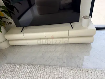 White modern TV stand