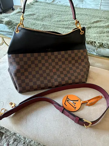 Louis Vuitton Damier Ebene Shoulder Bag with Removable Strap