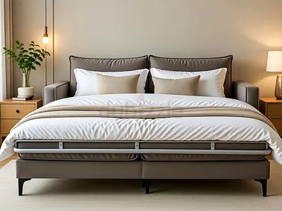 The One VersaComfort Beige Velvet Sofa Bed