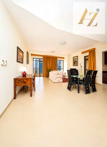 Spacious 1BR in Amwaj 4 | Furnished | Vacant | High Floor