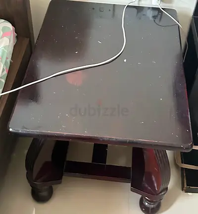 Dark wood bedside/side table - sturdy small table