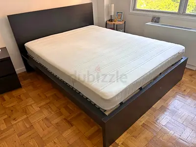 Ikea Queen size bed frame with mattress
