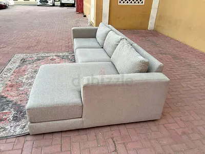 Premium Quality Crate&Barrel L Shape Sofa Beige