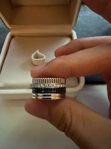 Authentic Boucheron Quatre Black Edition Diamond Ring – Size 58
