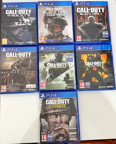 Bundle of 7 PS4 Call of Duty Games (Used)