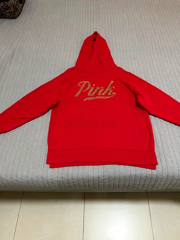 Red 'Pink' Hoodie – Women's Casual Sweatshirt, Good Condition