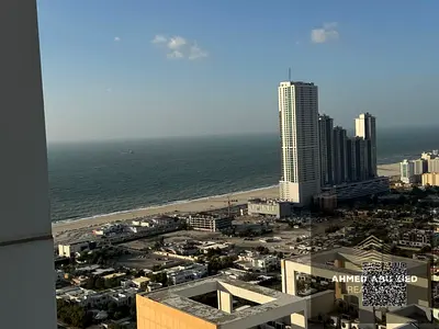 🌊 أكبر وأجمل شقة 3 غرف نوم ماستر وصالة مفروشة بالكامل باطلالة بحرية في أبراج عجمان وان (الراشدية 3)! 🌊  ✨ أثاث فاخر ومساحة ضخمة ومواصفات فندقية كامل