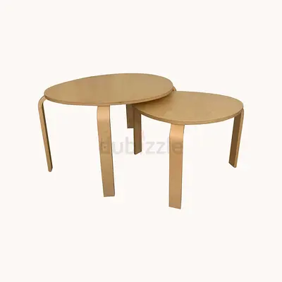 Set of 2 Birch Nesting Coffee Tables - Scandinavian Style (150 AED)