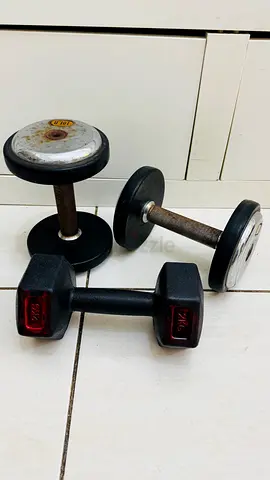 Set of 3 Used Dumbbells - Various Weights, Some Rust. But Good condition.
