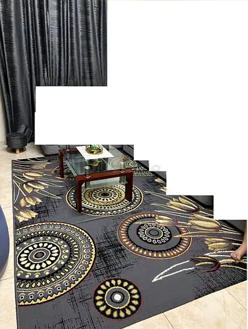 Modern Abstract Circular Pattern Area Rug
