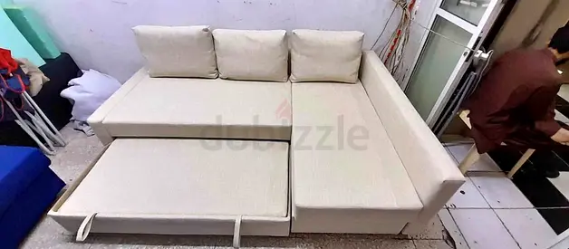 Modern L-Shaped Sofa Bed with storage