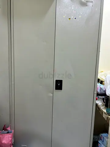 Used Metal Wardrobe / Cupboard - Tall Storage Cabinet