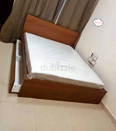 IKEA Malam king size 180×200cm bed frame with IKEA mattress and 2 big storage drawers underneath is