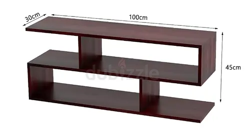 Wooden TV Shelf / Entertainment Unit - 100x30x45 cm