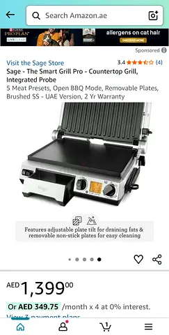 Sage The Smart Grill Pro Countertop Grill